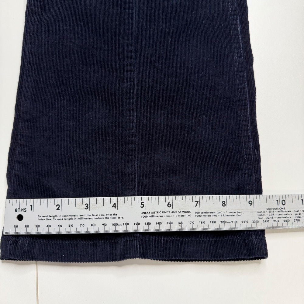 London Jean Corduroy Pants Women 12 Extra Long Navy Stretch Christie Fit Preppy - Picture 8 of 9